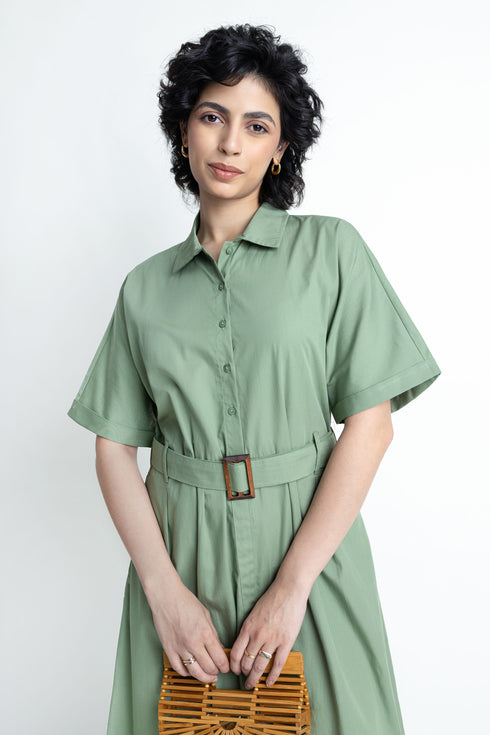 The Olive Kimono Dress
